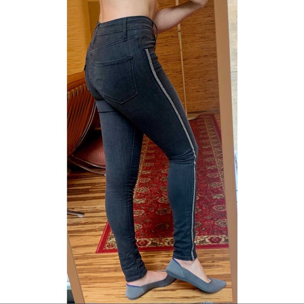 NWOT Levi’s 721 high rise skinny jeans w/ silver - Picture 4 of 5